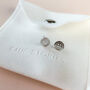 Sterling Silver Button Stud Earrings, thumbnail 6 of 6