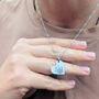 Personalised Handprint Footprint Heart Necklace, thumbnail 1 of 6