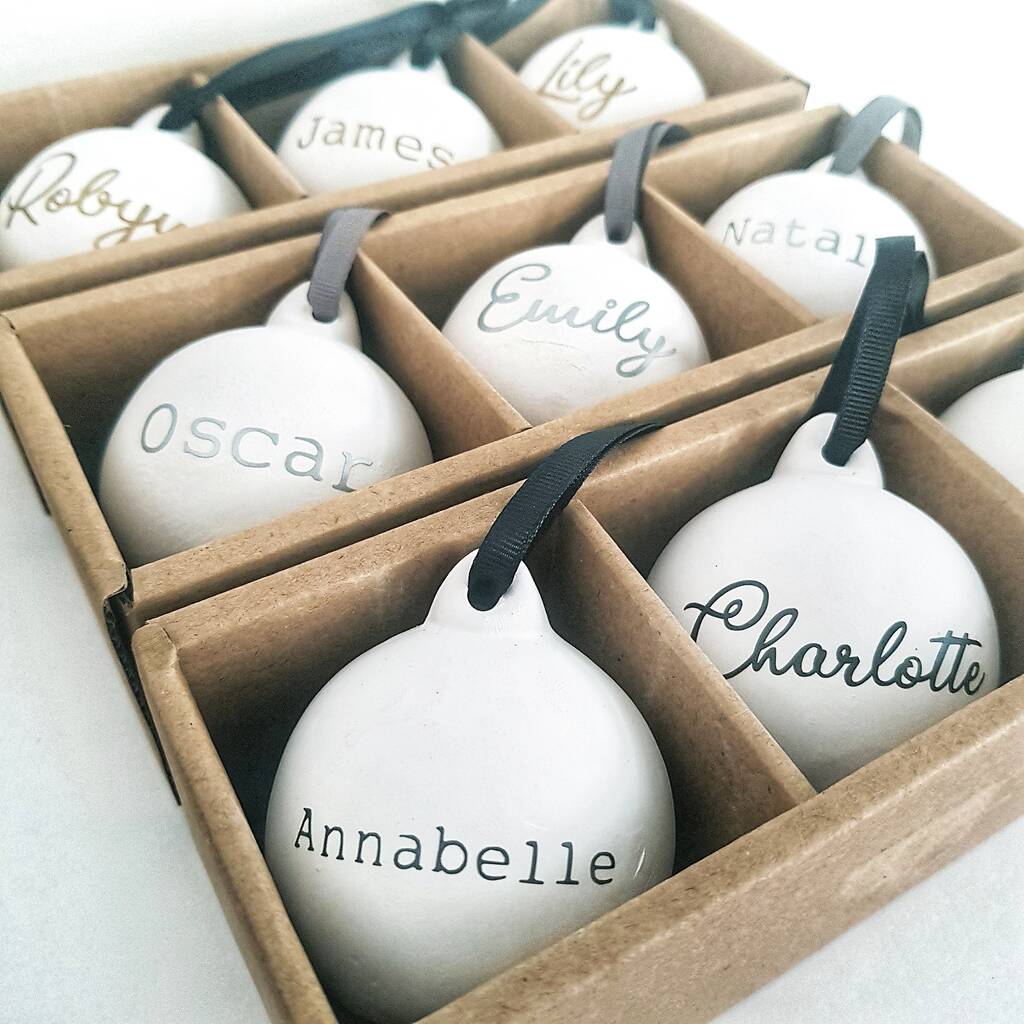 Personalised Ceramic Bauble. Different Styles Available, 1 of 5