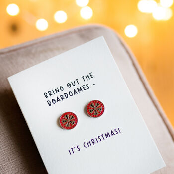 Funny Darts Christmas Card And Cufflinks Set, 3 of 5