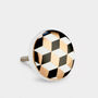 Black, White And Gold Patterned Cupboard Door Knobs, thumbnail 1 of 8