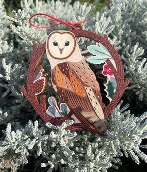 Owl Christmas Tree Decoration, 4 of 4