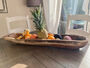 Huge 90cm Teak Root Long Fruit Bowl Wood Handmade Gift Centrepiece, thumbnail 1 of 8