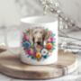 Personalised Weimarer Summer Floral Dog Wreath Gift Keepsake Mug, thumbnail 1 of 2