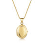 Italian Border Oval Locket – 18 K Gold Plated, thumbnail 1 of 6