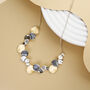 Contemporary Three Tone Mixed Metal Disc Necklace, thumbnail 2 of 4