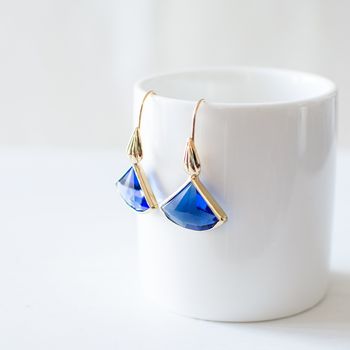 Art Deco Glass Earrings, 7 of 9