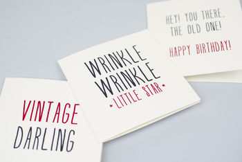 'Wrinkle Wrinkle' Funny Birthday Card, 4 of 4