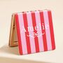 Personalised Name Stripe And Hearts Compact Mirror, thumbnail 5 of 5