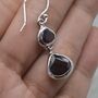 Red Garnet Earrings: January Birthstone Jewelry, thumbnail 3 of 5