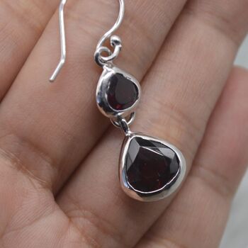 Red Garnet Earrings: January Birthstone Jewelry, 3 of 5