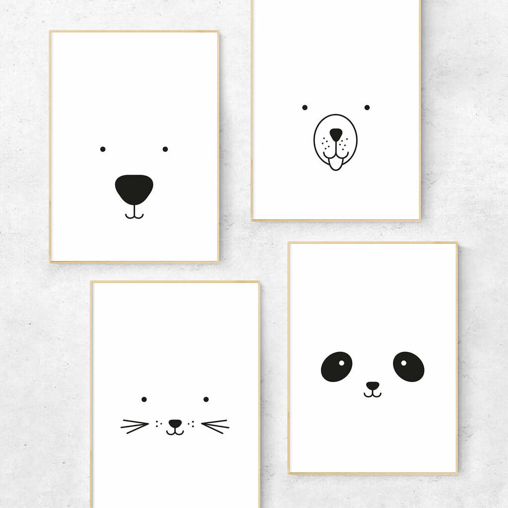 Bear Minimal Nursery Art Print By Twin Pines Creative ...