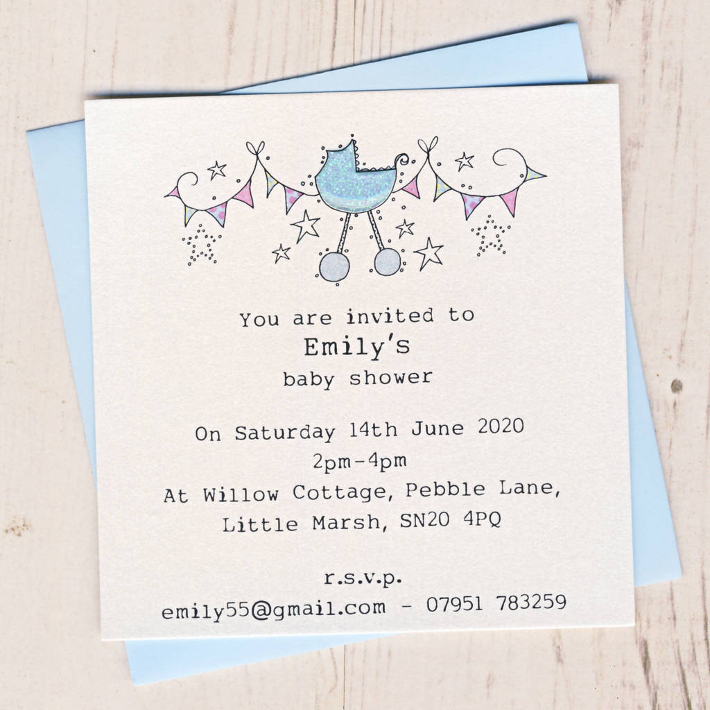 Personalised Baby Shower Invitation Pack By Eggbert & Daisy