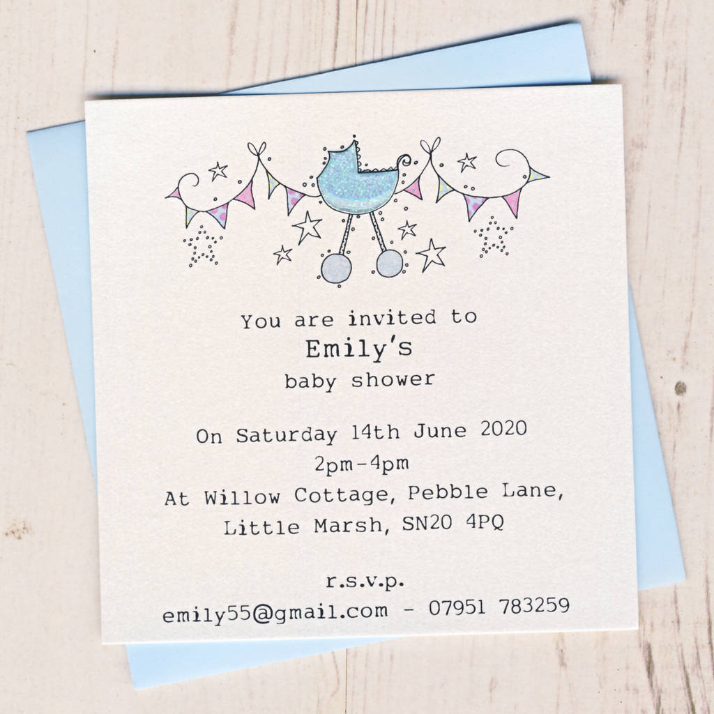 Personalised Baby  Shower  Invitation  Pack By Eggbert 