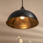 Artisan Narrow Dark Copper Pendant Lamp, Hand Hammered Minimalist Lighting *Copper Fixtures Included*, thumbnail 3 of 10