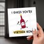 Funny Wine Birthday Card – Vintage Pun Design, thumbnail 4 of 7