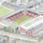 Hearts Fc Tynecastle Park Stadium Art Print, thumbnail 2 of 3