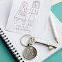 Personalised Teacher And Child Kid's Drawing Keyring, thumbnail 1 of 3