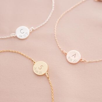 Personalised Initial And Date Bracelet, 2 of 12