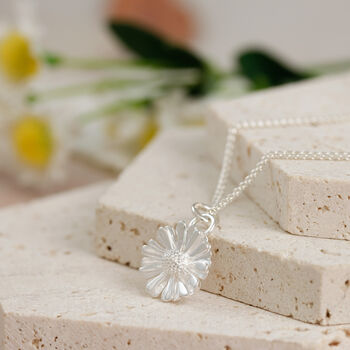 Daisy Solid Silver Necklace, 5 of 9