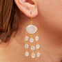 Ruby Jellyfish Gold Plated Silver Chandelier Earrings, thumbnail 6 of 10