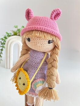 Crochet Doll With Summer Outfit For Kids, 4 of 12
