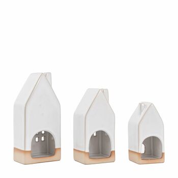 Set Of Three Nordic Style Candle Houses, 2 of 3