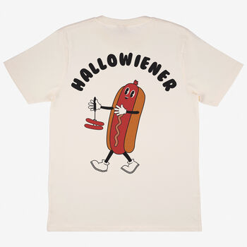 Hallowiener Men's Halloween Slogan T Shirt, 2 of 2