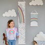 Personalised Rainbow Canvas Height Chart, thumbnail 1 of 9