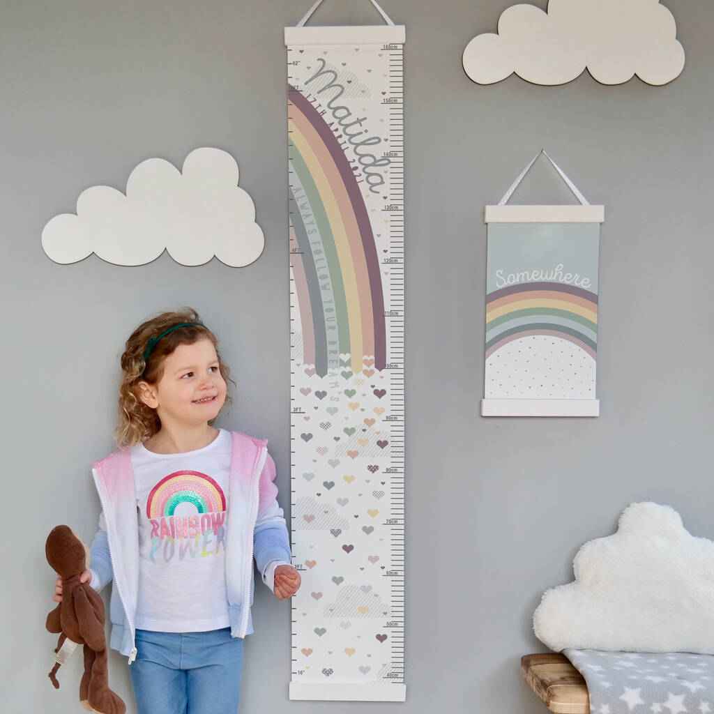 Personalised Rainbow Canvas Height Chart, 1 of 9
