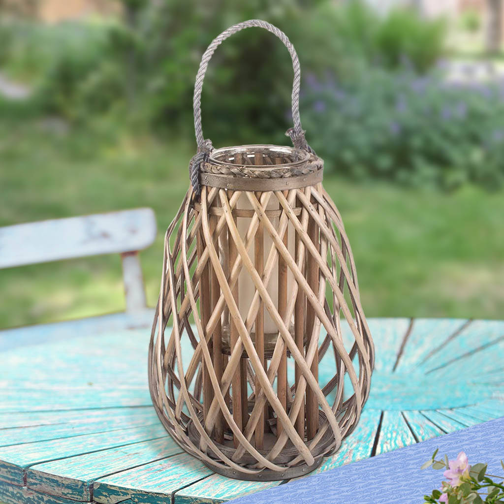 Large Raindrop Willow Wicker Lantern By Dibor