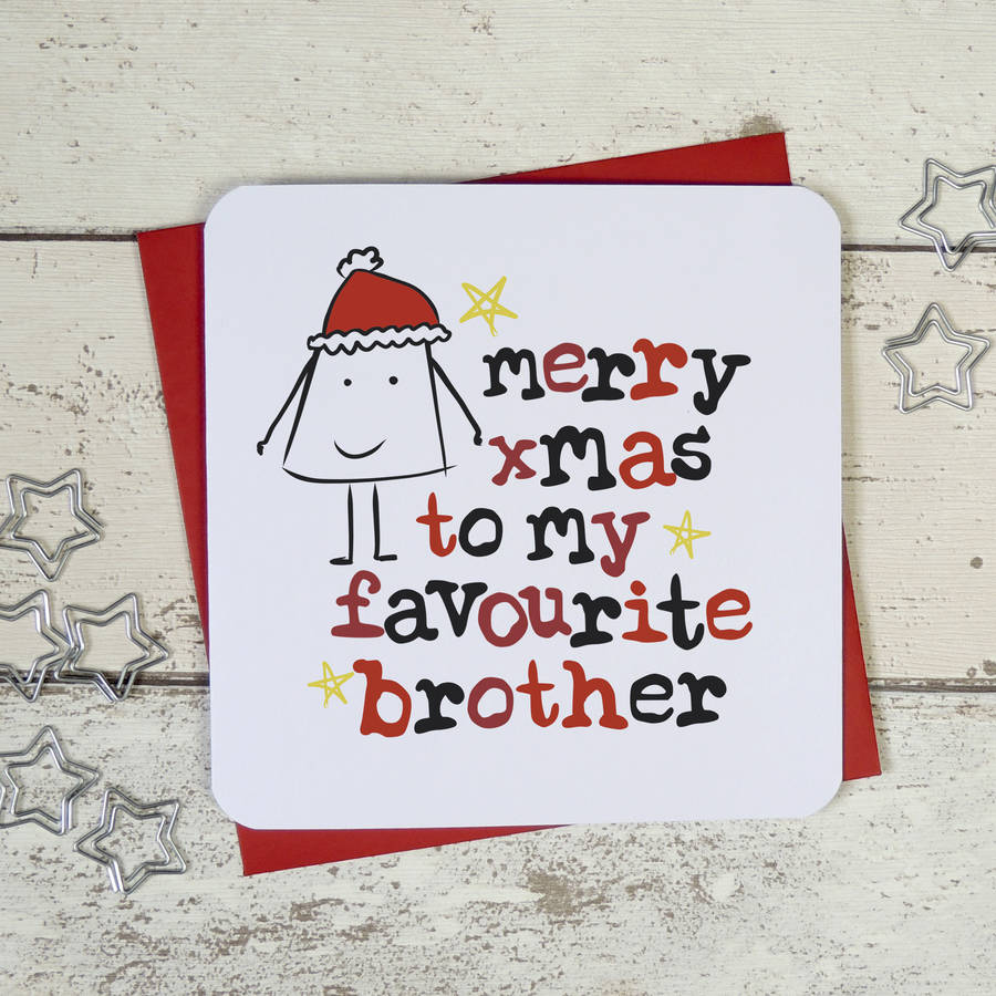 merry christmas to my favourite sister/brother by parsy card co