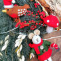 Handmade Felt Christmas Chicken Hanging Decoration, thumbnail 4 of 8