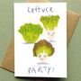 Lets Party Card Lettuce Party Card, thumbnail 2 of 2