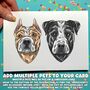 Custom Staffordshire Bull Terrier Dog Dad Card, thumbnail 7 of 11