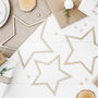 Wooden Gold Glitter Star Decorations, thumbnail 1 of 4