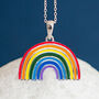Personalised Sterling Silver Rainbow Necklace, thumbnail 1 of 12