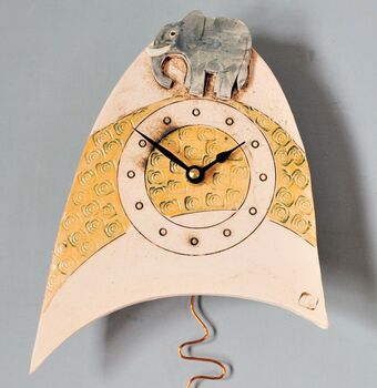 Elephants And Yellow Sand Personalised Wall Clock, 4 of 6