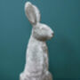 Large Silver Hare Figurine – 36cm Bunny Rabbit Ornament, thumbnail 6 of 7