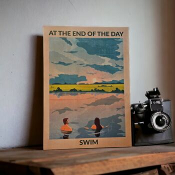 At The End Of The Day Swimming Print, 3 of 4