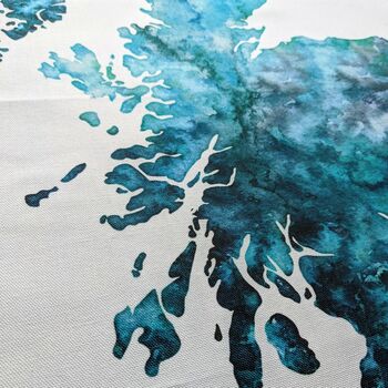 Scotland Watercolour Map Illustrated Tea Towel, 8 of 10