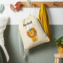 Personalised Lion Cotton Nursery Bag, thumbnail 3 of 6