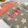 Embroidered Personalised Star Socks, thumbnail 2 of 2