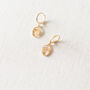 Abstract Face Huggie Hoop Earrings, thumbnail 7 of 9