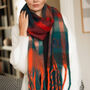 Personalised Chunky Gradient Check Scarf, thumbnail 5 of 10