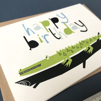 Crocodile 'Happy Birthday' Card, 3 of 6