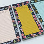 Bright Pastel Flower Notes Deskpad Lined Dl Notepad, thumbnail 1 of 2