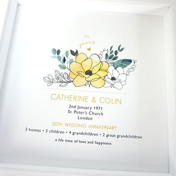 Personalised 50th Wedding Anniversary Gift, 4 of 5