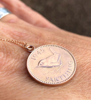 Solid Gold English Farthing Necklace, 6 of 8