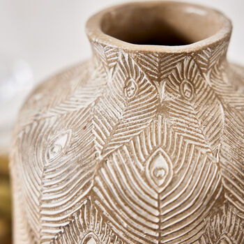 Ancroft Carved Terracotta Vase, 4 of 7